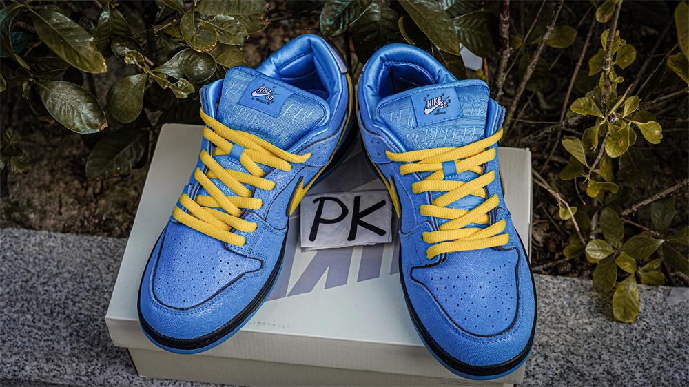 PK GOD The Powerpuff Girls x Nike Dunk SB Low Light Blue RETAIL MATERIALS READY TO SHIP